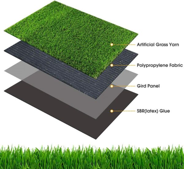 35MM Artificial Grass Mat for Balcony, Lawn, and Pets - 6.5x3 Feet - Image 4