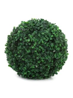 Set of 2 PVC Artificial Eucalyptus Boxwood Topiary Balls - 28 cm