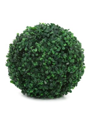 Set of 2 PVC Artificial Eucalyptus Boxwood Topiary Balls - 28 cm