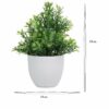 Set of 6 Multicoloured Artificial Bonsai Plants with Pots