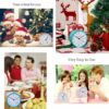 Silent Analog Alarm Clock with Night Light - 5 Colors