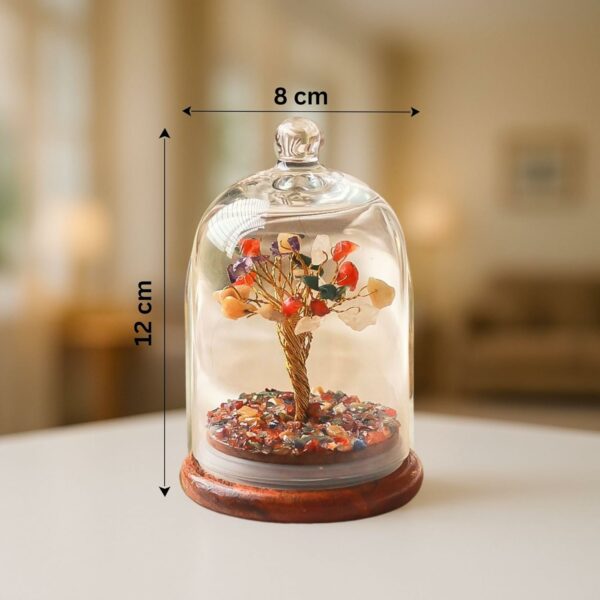 Dome Crystal Chakra Tree with Amethyst for Healing & Decor - Image 3