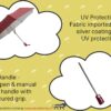3 Fold Automatic Open Umbrella - UV Protection - Maroon