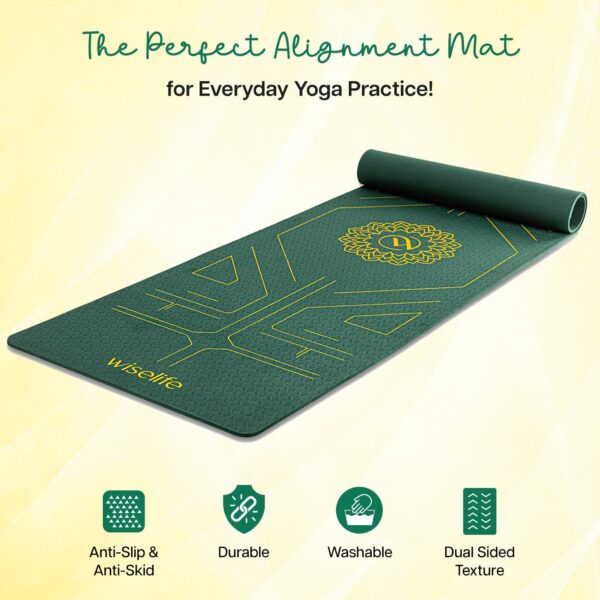 Tru Alignment Yoga Mat with Carry Strap - Extra Thick & Large - Image 5
