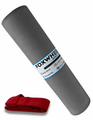 4MM Thick Lightweight Anti-Slip Yoga Mat with Strap - Grey