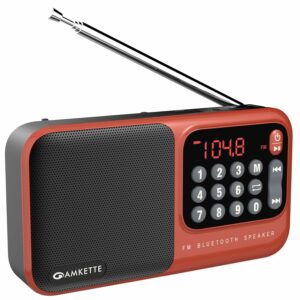 Pocket Mate Digital FM Radio Bluetooth Speaker - 8H Playtime, Type C Charging, Compact Design
