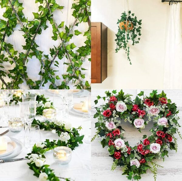 Pack of 6 Artificial Ivy Vines - 78.7 Inch Greenery Garland - Image 5