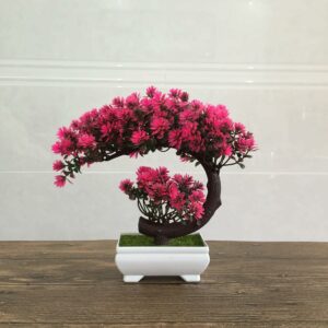Small Artificial Bonsai Tree - Faux Plant for Home & Office Decor