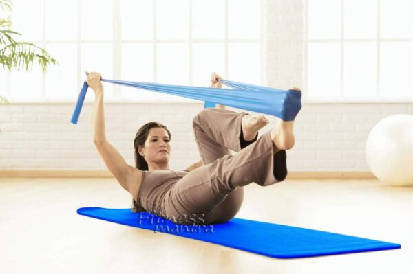 Eco-Friendly 4mm Anti-Slip Yoga Mat with Carrying Strap - Blue - Image 2