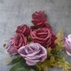 2 Pcs Artificial Rose Flowers Bunch for Home Decoration