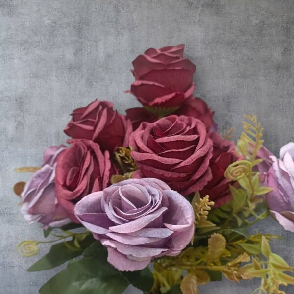 2 Pcs Artificial Rose Flowers Bunch for Home Decoration - Image 2