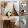 Vintage Silent Alarm Clock with Roman Numerals - Battery Powered