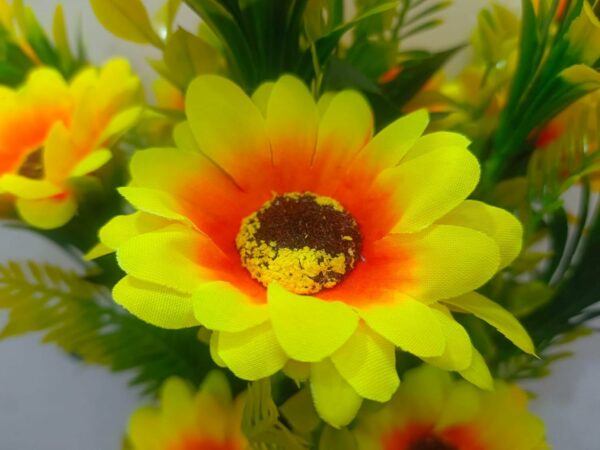 Artificial Sunflower Plant Pot - 45cm Yellow Home Decor - Image 3