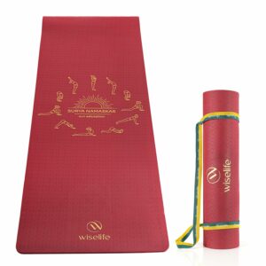 Extra Thick 6MM Printed Yoga Mat with Carry Strap - Eco-Friendly