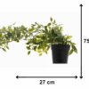 Mini Plastic Potted Vine Plant for Home Office & Bathroom D?cor