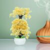 Artificial Topiary Plant with White Pot - 26.5 cm, Yellow
