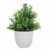 Set of 6 Multicoloured Artificial Bonsai Plants with Pots