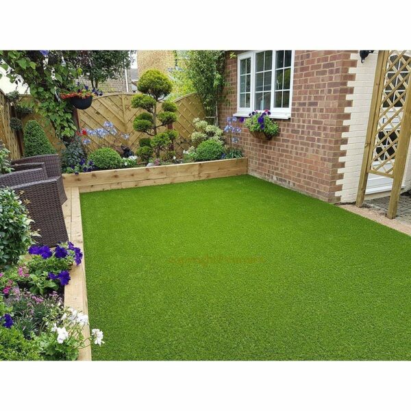 High Density Artificial Grass Carpet Mat - 6.5 x 5 ft, Natural Green