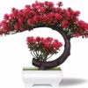 Small Artificial Bonsai Tree - Faux Plant for Home & Office Decor