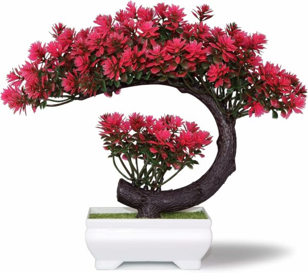 Small Artificial Bonsai Tree - Faux Plant for Home & Office Decor - Image 2