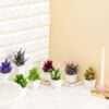 Artificial Plants with Pot - Realistic Multi Variety, Pack of 8