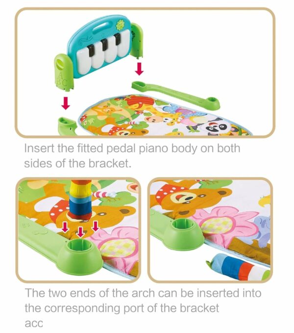 Multi-Function Baby Gym & Fitness Rack with Piano - Safe for 6-36 Months - Image 3