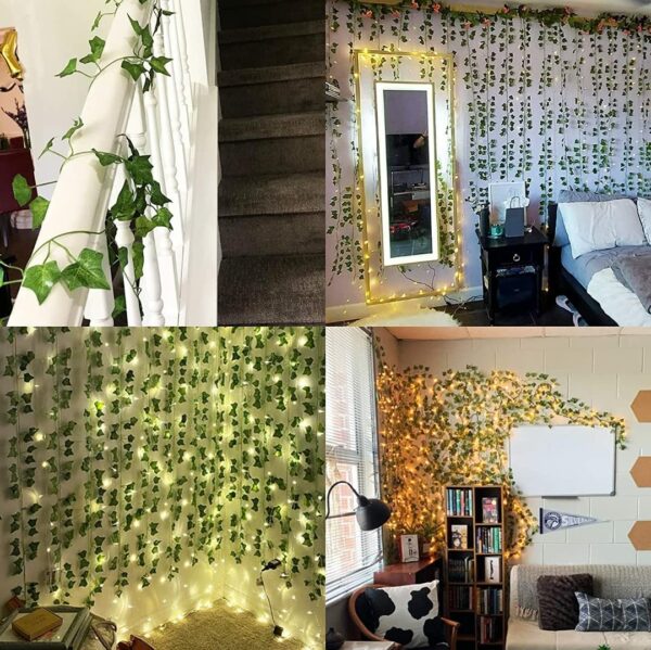 Pack of 6 Artificial Ivy Vines - 78.7 Inch Greenery Garland - Image 4