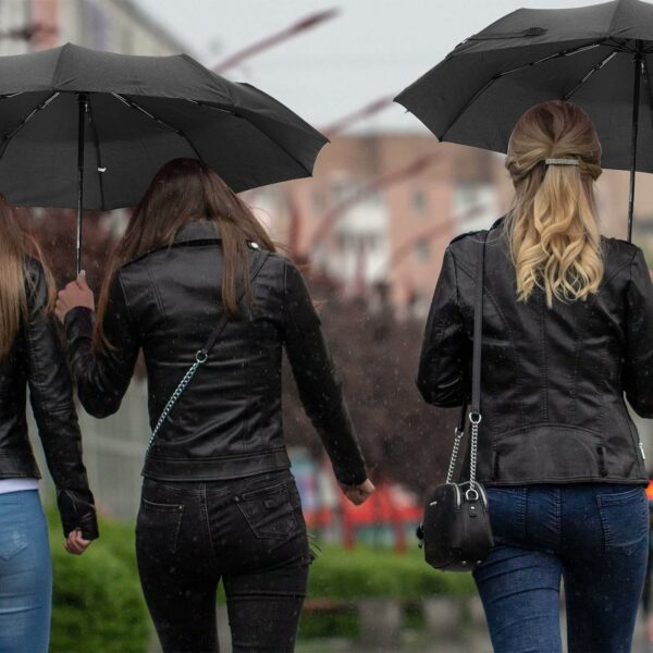 23 Inch Black Automatic Windproof Umbrella - Compact & Durable - Image 6