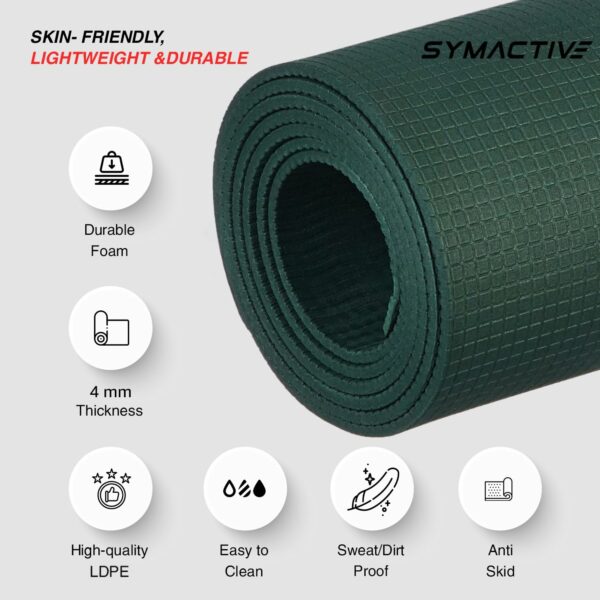 Lightweight Anti-Skid Yoga Mat with Carry Bag - 4Mm Thick - Image 2