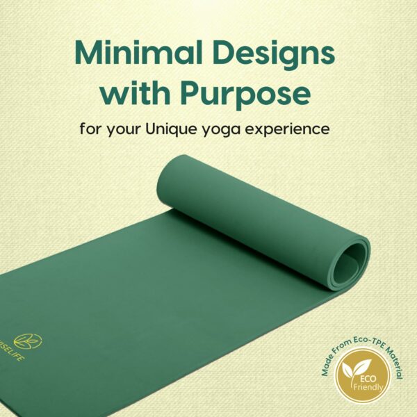 Extra Thick 8MM TPE Yoga Mat with Strap - Non-Slip & Durable - Image 2