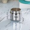Set of 6 Stainless Steel Airtight Storage Canisters with See-Through Lid - 400ml Each