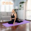 6 MM Thick Anti-Slip Yoga Mat with Carry Bag - Purple
