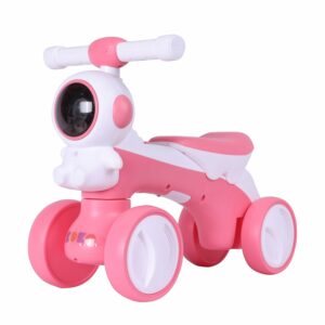 Lightweight Astronaut Balance Bike for Toddlers, Pink
