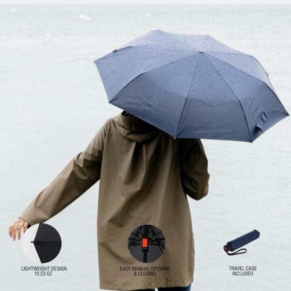 Compact Manual Open Close Windproof Travel Umbrella - 99cm Canopy - Image 4
