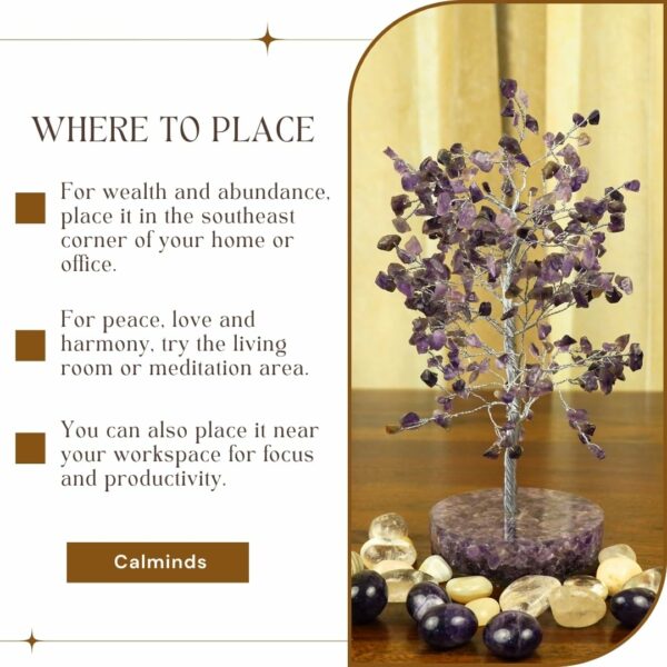 Amethyst Crystal Tree ? Reiki Charged Feng Shui for Healing & Growth (25cm) - Image 3