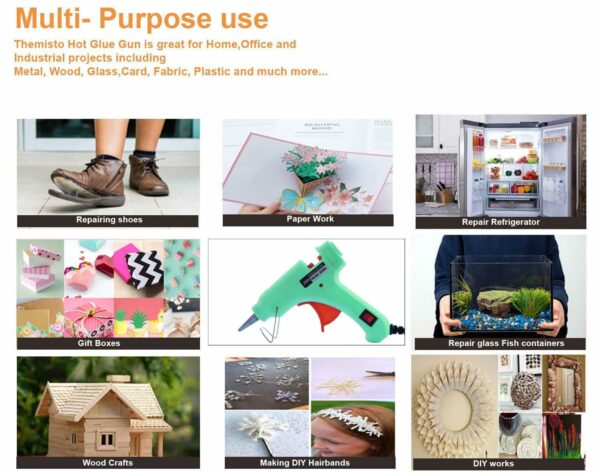 20W Mini Hot Melt Glue Gun with 10 Glue Sticks for DIY Crafts - Image 6