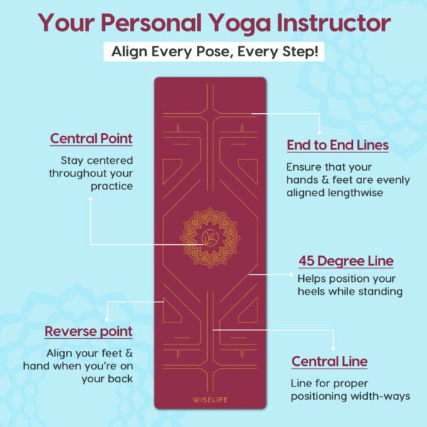 Extra Wide Non-Slip Yoga Mat with Carry Strap - 6mm Thick - Image 3