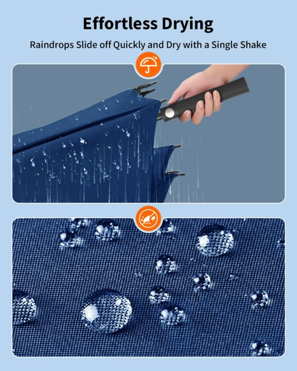 60 Inch Windproof Golf Umbrella - Auto Open, Waterproof, UV Protection - Image 2