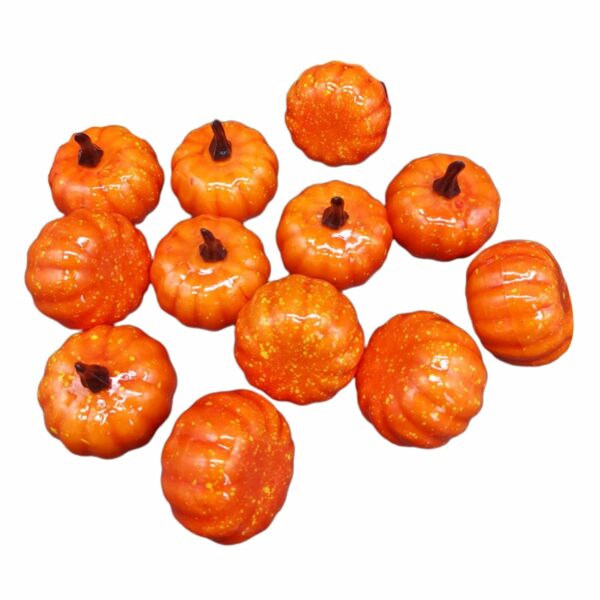 12pcs Realistic Artificial Pumpkins for Fall & Halloween Decor - Image 6