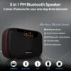 5 in 1 Portable FM Radio with Bluetooth, MP3 Player & Recording