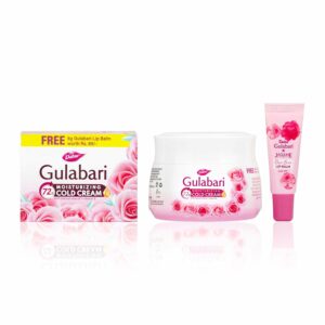 Gulabari Moisturizing Cold Cream 100g & Lip Balm 8g | Natural Rose Oil & Vitamin E