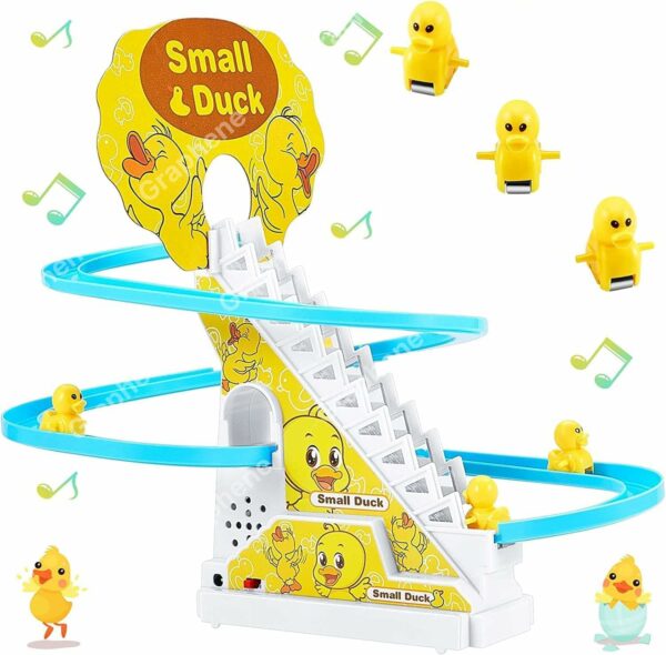 Small Duck Slide Stair Climbing Toy with Lights & Music