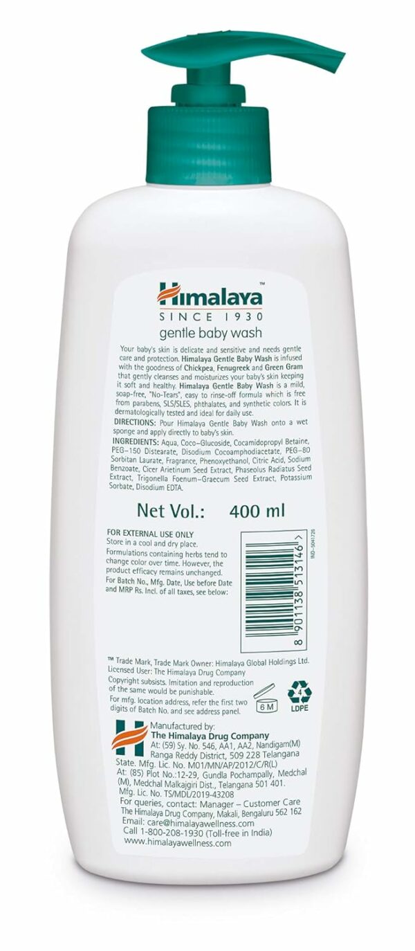 Gentle Baby Wash for Newborns - 400ml Soap-Free Formula - Image 2