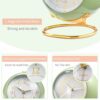Analog Alarm Clock with Night Light - Silent, Battery Powered