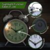 Vintage Twin Bell Alarm Clock - Battery Operated Silver