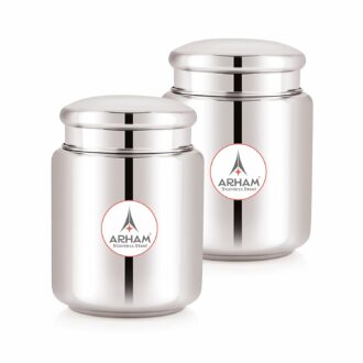Stainless Steel Airtight Canister Set - 750ml, Pack of 2
