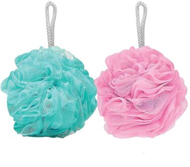 Round Loofah Bath Sponge & Back Scrubber - 2 Pack