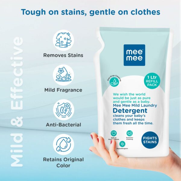 Baby Liquid Detergent 1L - PH Balanced & Hypoallergenic - Image 3