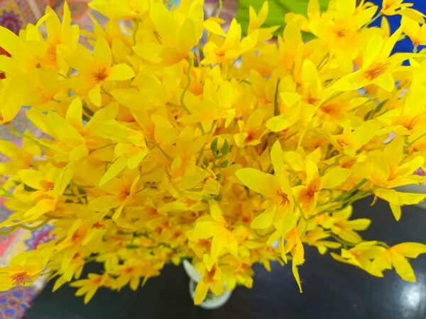 Artificial Yellow Lily Flowers Bunch for Home & Office Decor - 60cm - Image 4