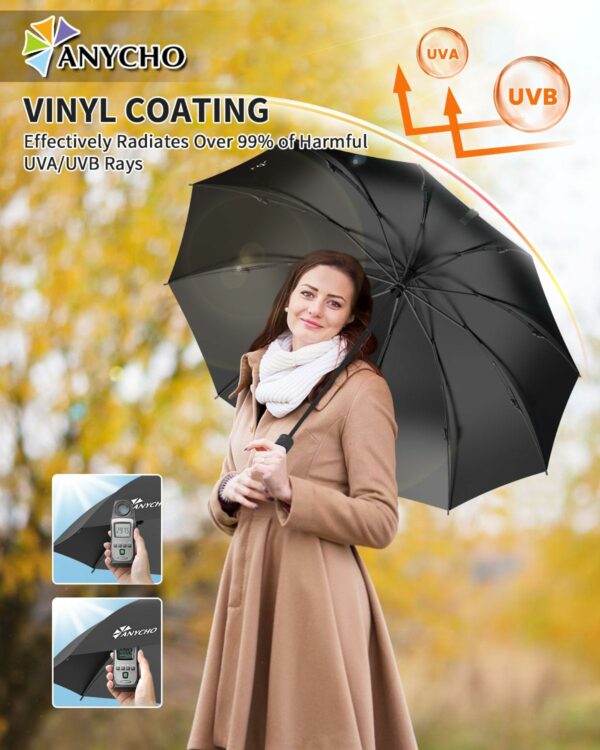 Compact Reverse Folding Umbrella - Windproof & UV Protection - Image 5